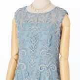 GRACE CONTINENTAL  グレースコンチネンタル　ラメコード刺繍ドレス　ブルー/S-M