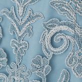 GRACE CONTINENTAL  グレースコンチネンタル　ラメコード刺繍ドレス　ブルー/M-L