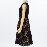 GRACE CONTINENTAL  グレースコンチネンタル　フラワーケミカル刺繍ドレス　ブラック/S-M
