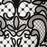 GRACE CONTINENTAL  グレース　トリアセコード刺繍ドレス　ブラック×ホワイト/M-L