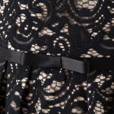 STRAWBERRY-FIELDS  ストロベリーフィールズ　ウエスト切替刺繍ドレス　ブラック/S-M