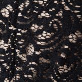 STRAWBERRY-FIELDS  ストロベリーフィールズ　ウエスト切替刺繍ドレス　ブラック/S-M